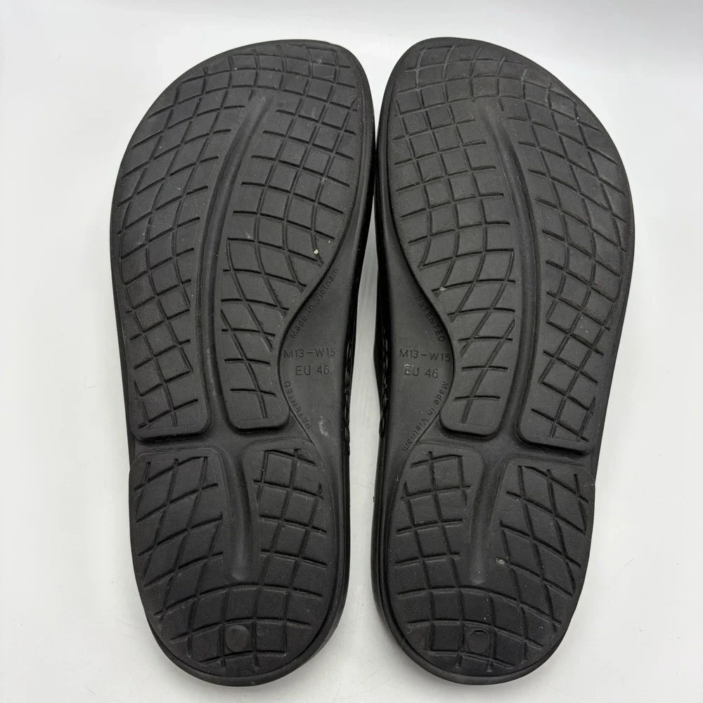 Oofos OOah Slide Sandal Mens 13 Black Comfort Recovery Sandals